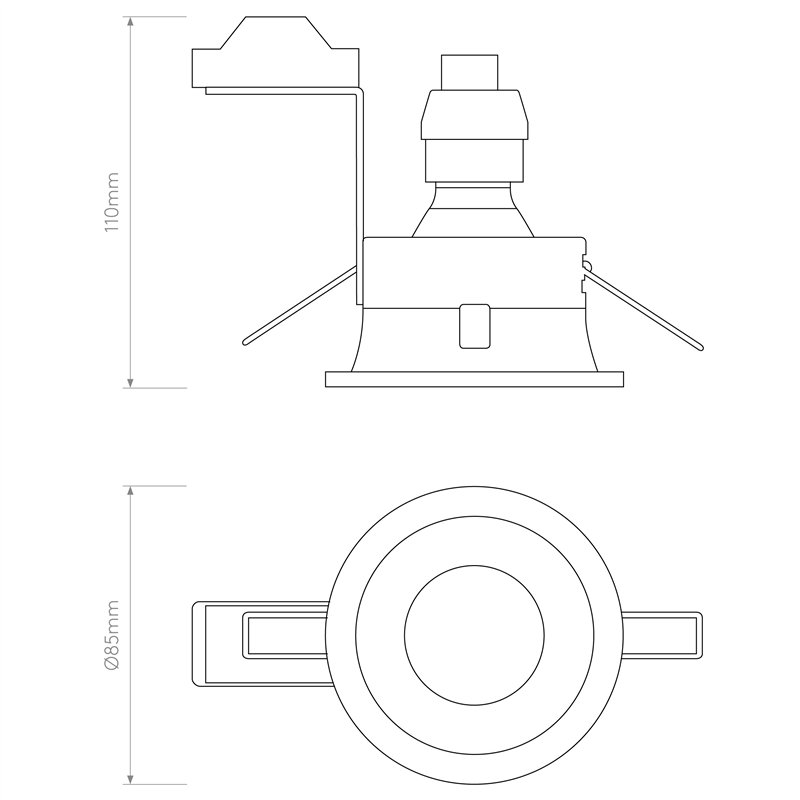 Astro Minima Round Fixed IP65 | Spot encastré
