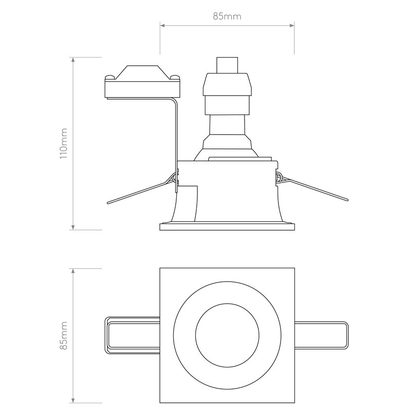 Astro Minima Square Fixed IP65 | Inbouwspot