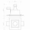Astro Blanco Square Fixed | Einbauspot