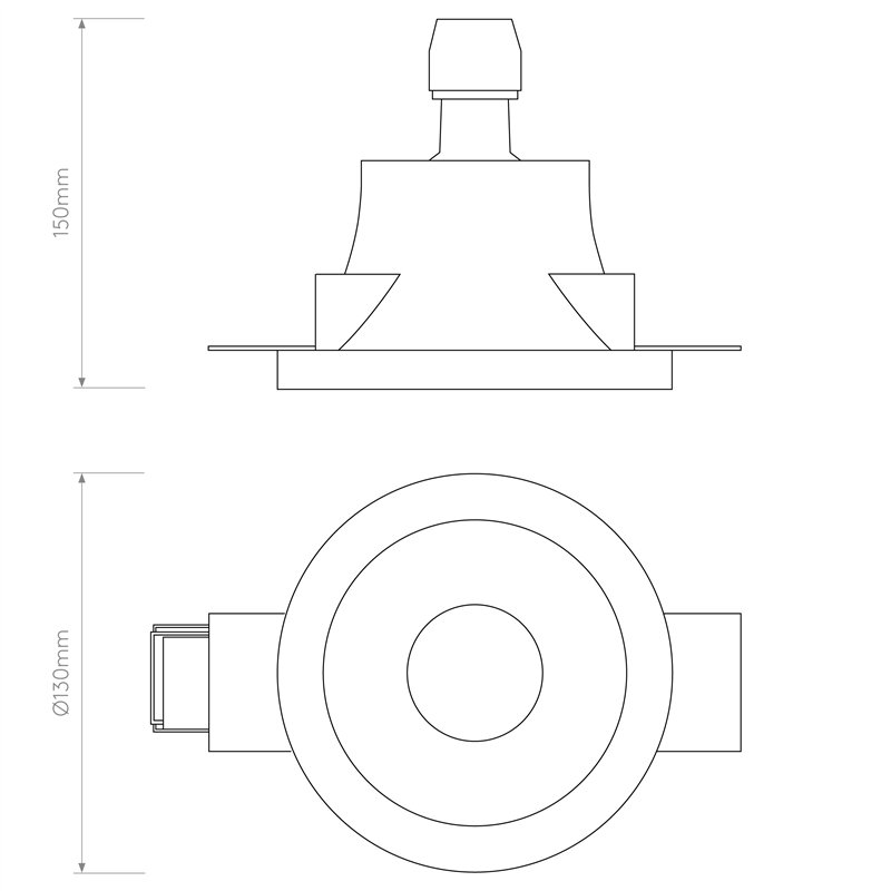 Astro Blanco Round Fixed | Spot encastré