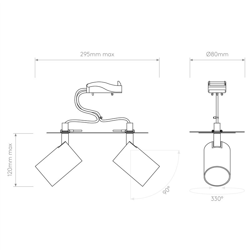 Astro Ascoli Twin Recessed | Ceiling lamp
