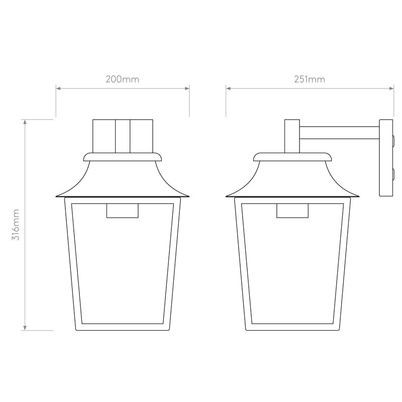 Astro Richmond Wall Lantern 200 | Wall lamp