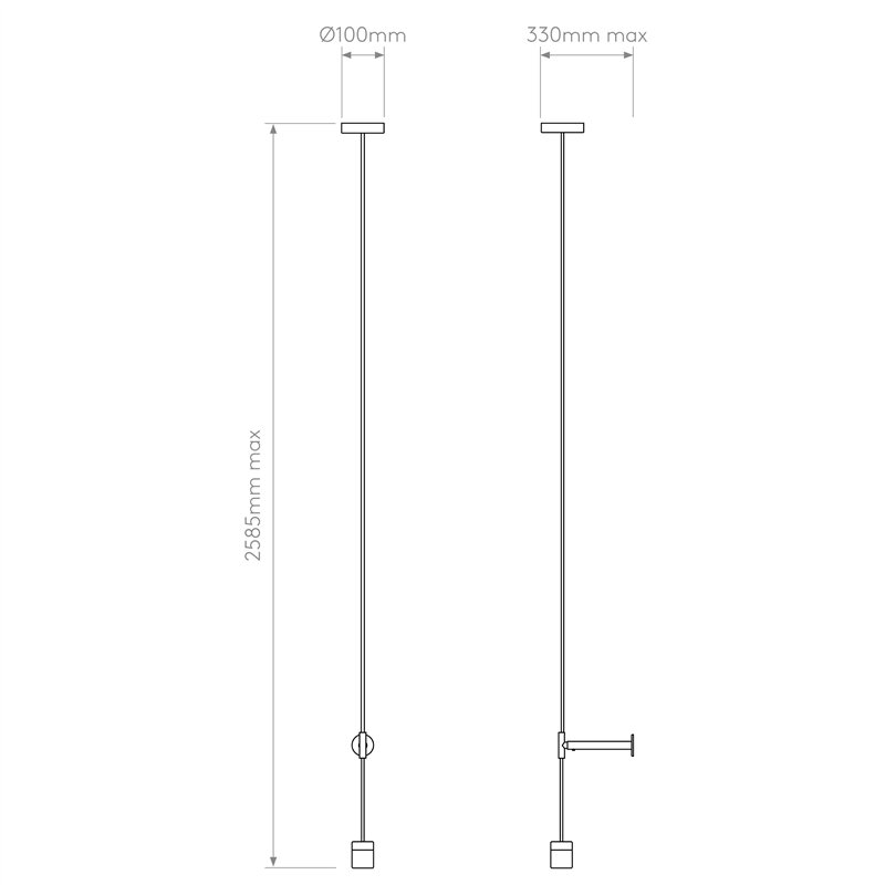 Astro Pendant Suspension Kit 3 | Hängelampe