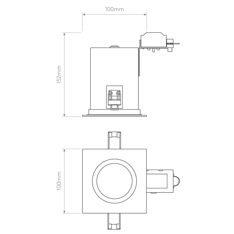 Astro Taro Square Fire-Rated | Recessed spot