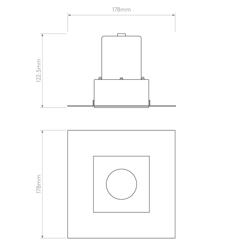 Astro Trimless Square | Einbauspot