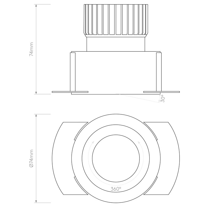 Astro Trimless Round Adjustable LED | Recessed spot