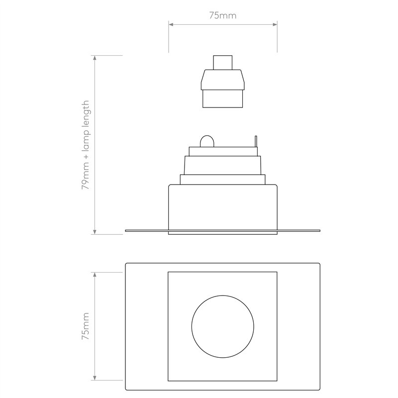 Astro Trimless Square Fixed | Inbouwspot