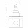 Astro Trimless Square Fixed | Spot encastré