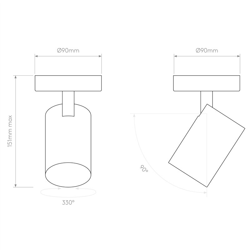Astro Aqua Single | Plafondlamp