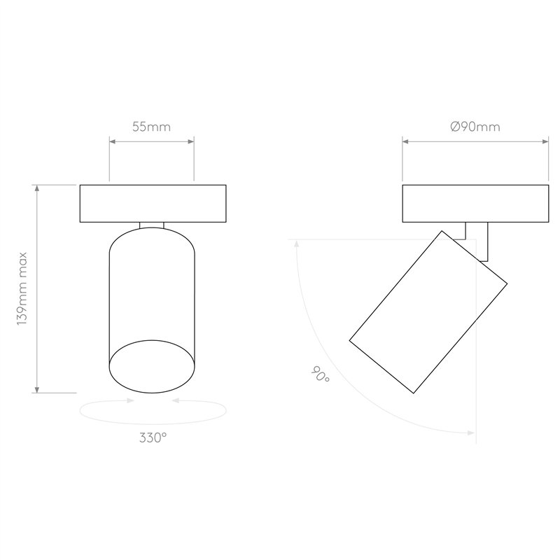 Astro Can 50 Single | Ceiling lamp