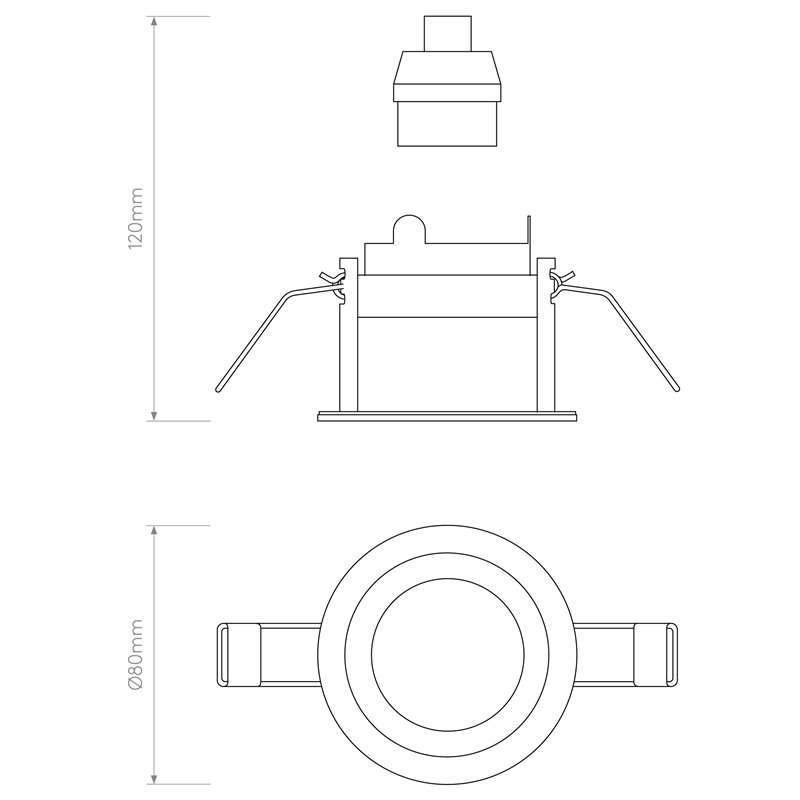 Astro Pinhole Slimline Round Fixed Fire-Rated IP65 | Inbouwspot