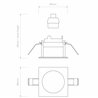 Astro Pinhole Slimline Square Fixed Fire-Rated IP65 | Spot encastré