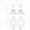 Astro Pinhole Square Twin Adjustable | Einbauspot