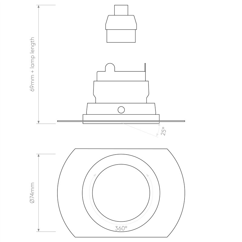 Astro Pinhole Slimline Round Flush Adjustable Fire-Rated | Inbouwspot
