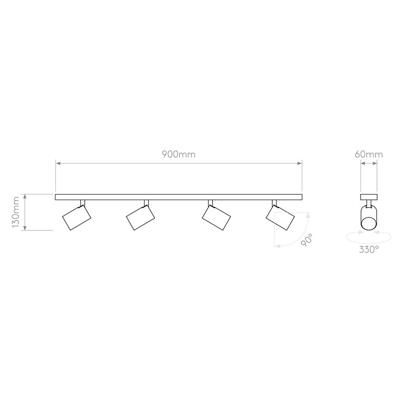 Astro Ascoli Four Bar | Plafondlamp