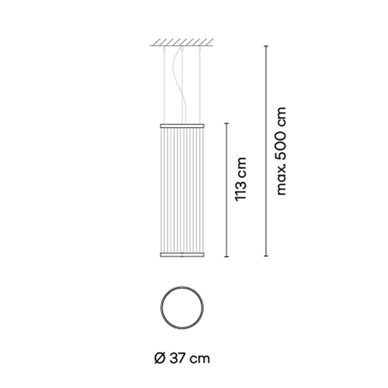 Vibia Array Ø 37 cm - 113 cm - 1805 hanglamp