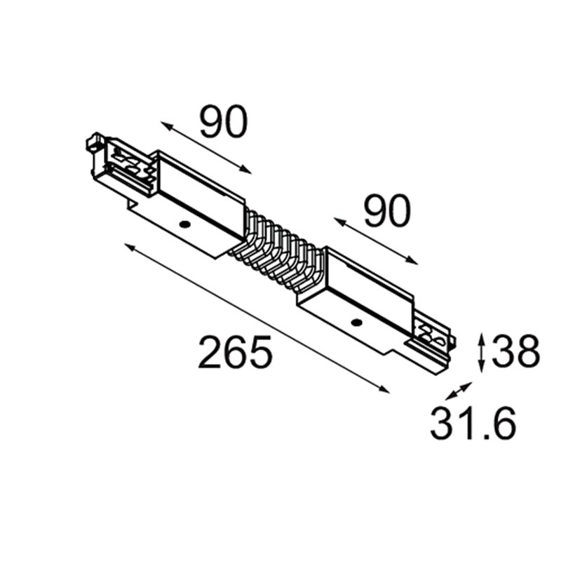 Modular Track 230V Connection Flexible Electrical/Mechanical