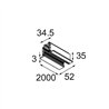 Modular Track 230V Profile Recessed 2000