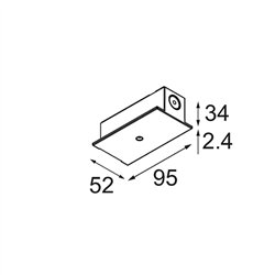 Modular Track 230V Recessed Cover Plate Power Feed