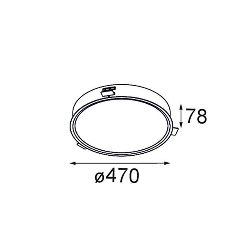 Modular Flat Moon Recessed 470 1x LED DI | Spot encastré