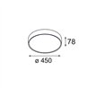 Modular Flat Moon Surface 450 1x LED DI | Plafonnier