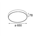 Modular Flat Moon Surface 650 1x LED DI | Plafondlamp