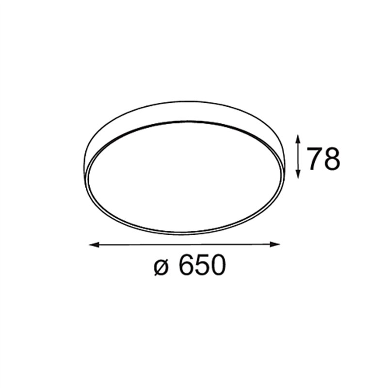 Modular Flat Moon Surface 650 1x LED DI | Plafonnier