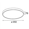 Modular Flat Moon Surface 950 1x LED DI | Plafonnier