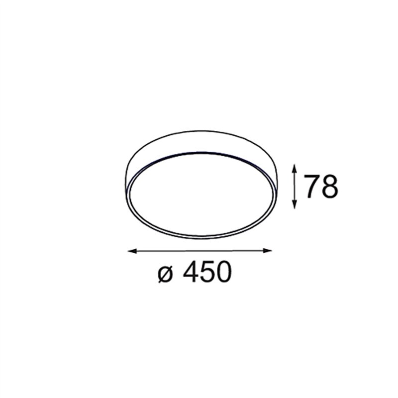 Modular Flat Moon Suspended 450 1x LED DI | Suspension lamp