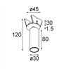 Modular Nyto Semi-Recessed Adjustable 30 1x LED DE | Spot encastré