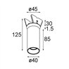 Modular Nyto Semi-Recessed Adjustable 40 1x LED DE | Einbauspot