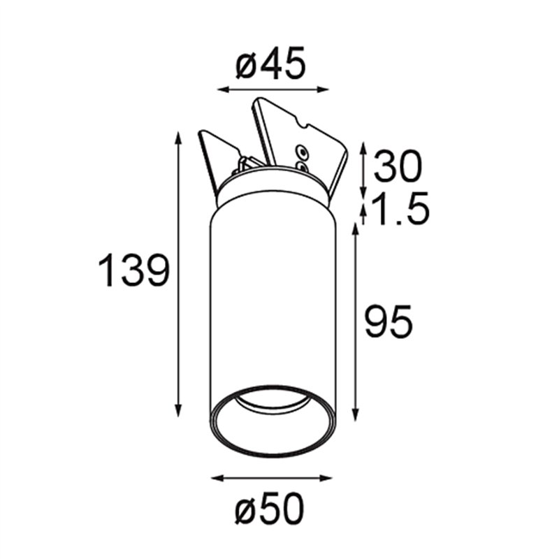 Modular Nyto Semi-Recessed Adjustable 50 1x LED DE | Einbauspot