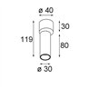 Modular Nyto Surface Adjustable 30 Round 1x LED DE | Plafonnier / Applique