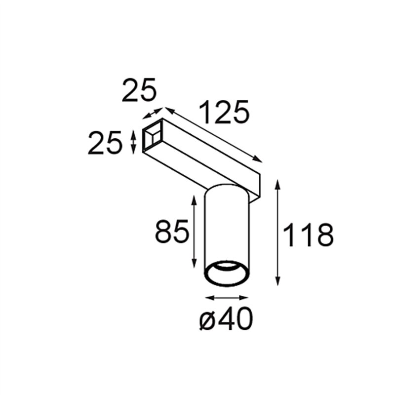 Modular Nyto Surface Adjustable 40 Square 1x LED DE | Plafonnier / Applique