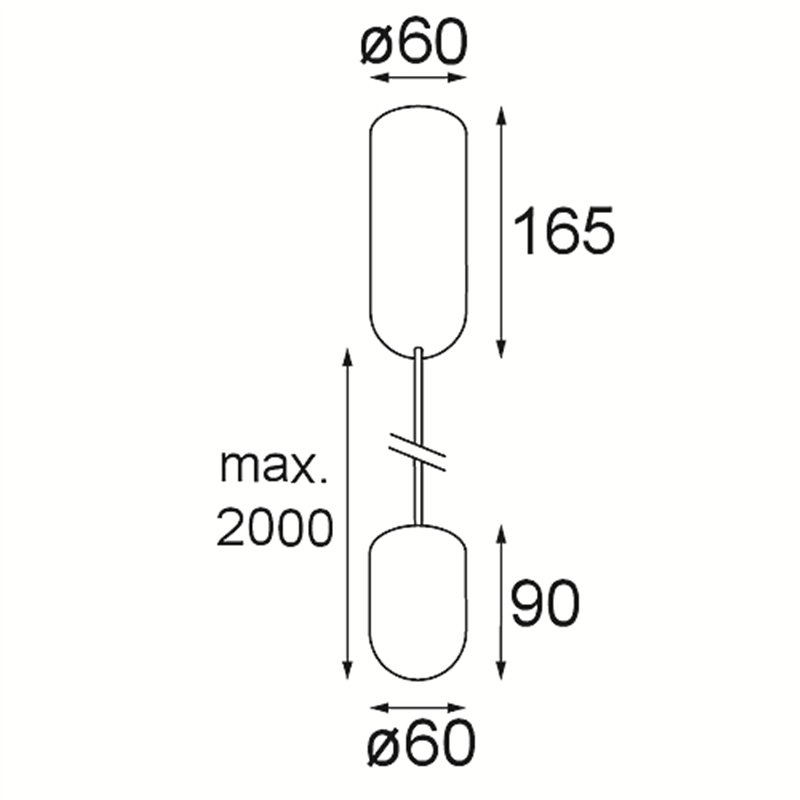 Modular Placebo Suspended Up 60 1x LED DI | Lampe à suspension