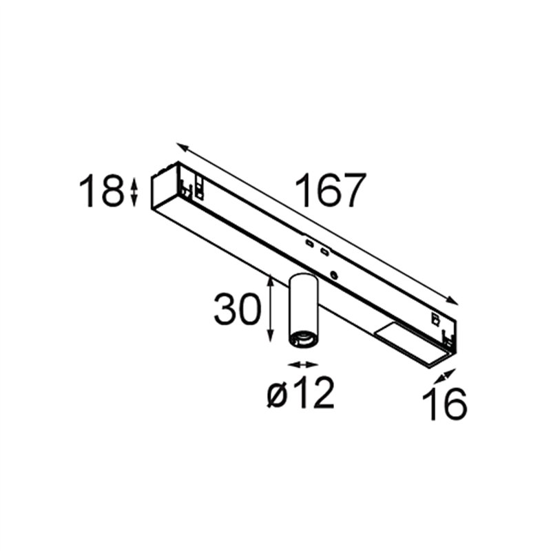 Modular Track 48V Modupoint 1x LED DALI 350mA