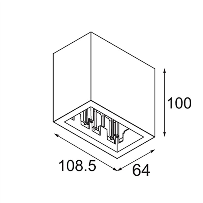 Modular Qbini Box Surface 2x DE | Ceiling lamp