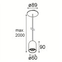 Modular Placebo Suspended Down 60 1x LED DE | Hanglamp