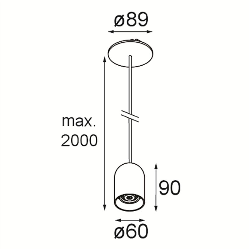 Modular Placebo Suspended Down 60 1x LED DE | Hängelampe