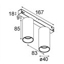Modular Nyto Track 48V Adjustable 40 2x LED | Trackverlichting