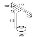 Modular Nyto Track 48V Adjustable 60 1x LED | Trackverlichting
