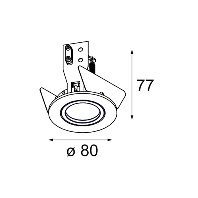Modular K 0 Recessed 80 1x GU10 DE | Spot encastré