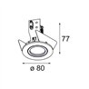 Modular K 0 Recessed 80 1x GU10 DE | Einbauspot