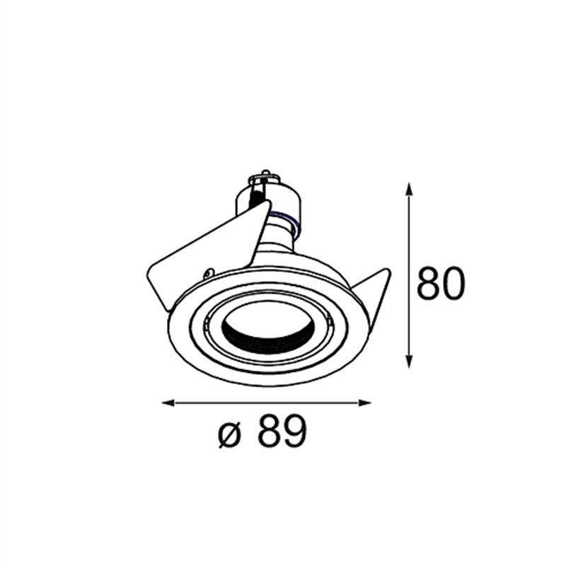 Modular K 1 Recessed Adjustable 89 1x GU10 DE | Spot encastré