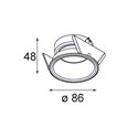 Modular Lotis Round Recessed 86 1x IP55 M-LED DE | Inbouwspot