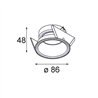 Modular Lotis Round Recessed 86 1x IP55 M-LED DE | Einbauspot