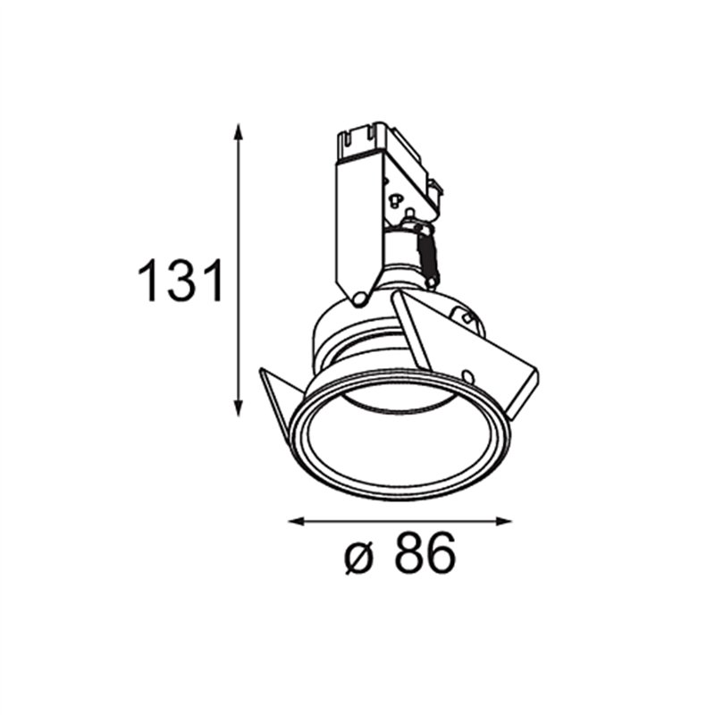 Modular Lotis Round Recessed 86 1x IP55 GU10 | Inbouwspot