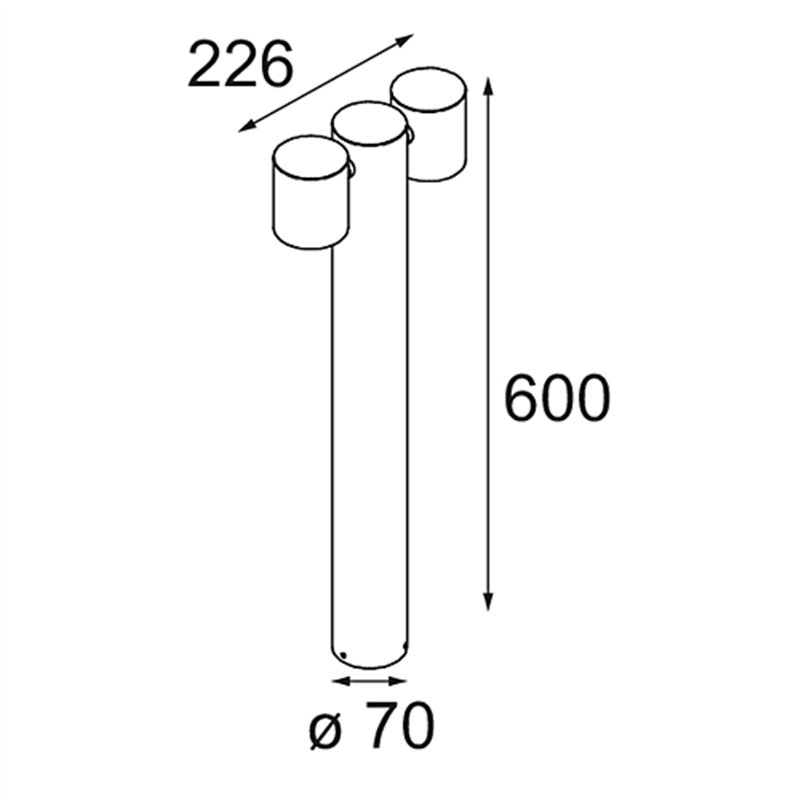 Modular Lowieze Floor 70 High 2x IP54 LED DI | Garden lamp