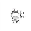 Modular Marbul Recessed Adjustable 115 1x LED DE | Inbouwspot