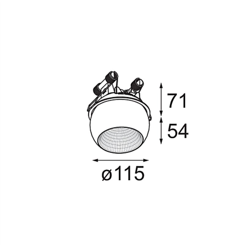 Modular Marbul Recessed Adjustable 115 1x LED DE | Recessed spot